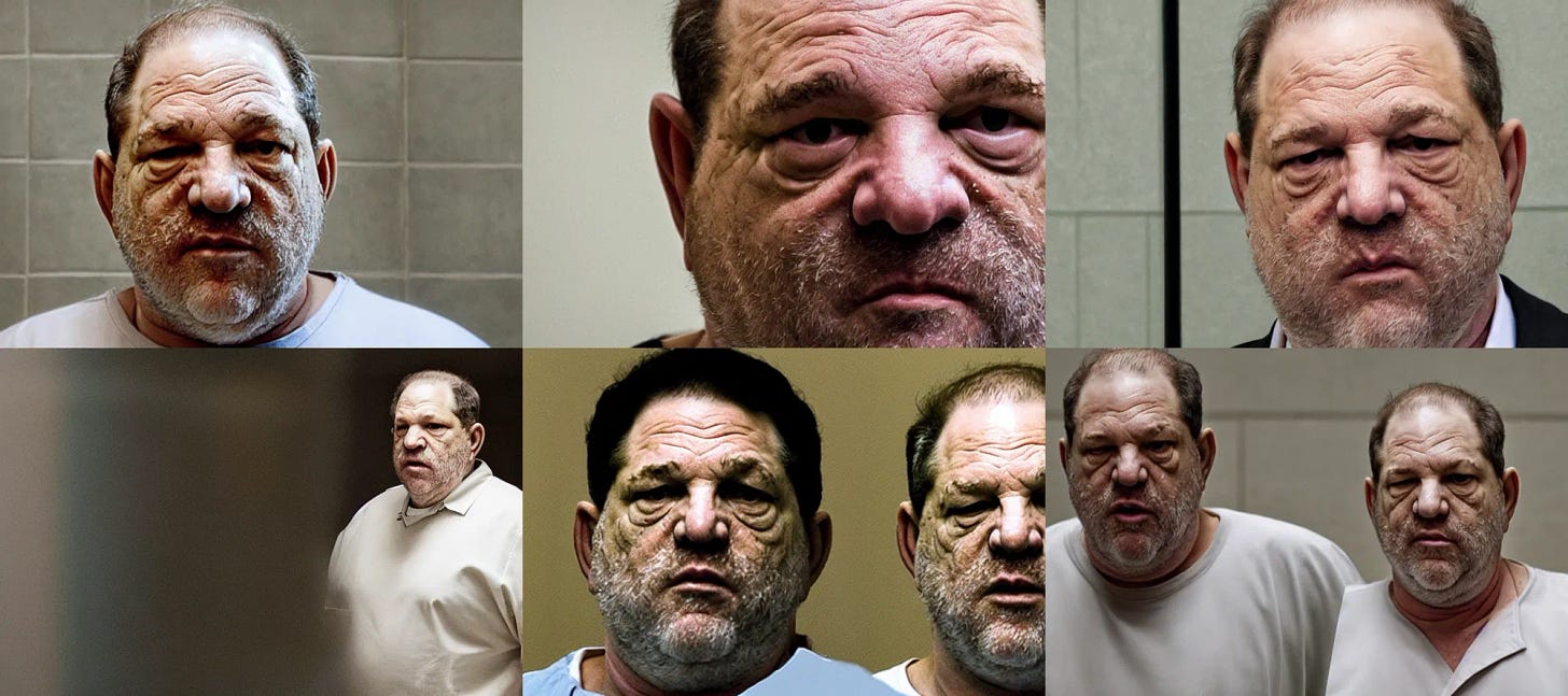 harvey weinstein looking scared in prison shower | Stable Diffusion