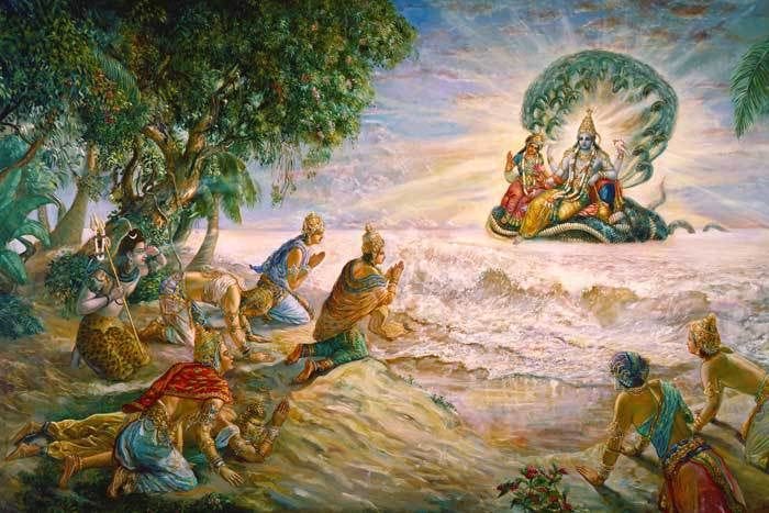 Devas visit Lord Vishnu