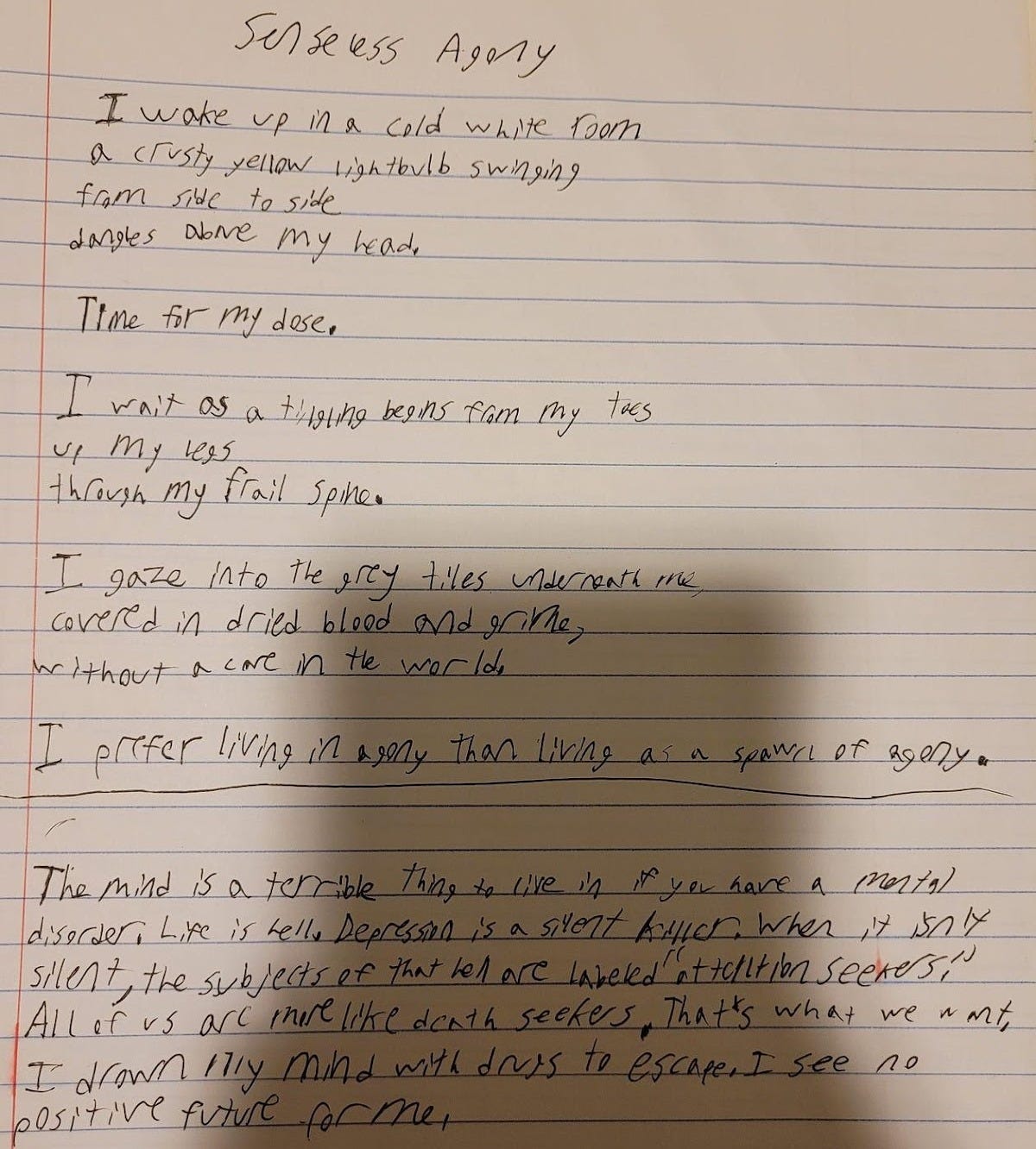 A handwritten note on lined paper

AI-generated content may be incorrect.