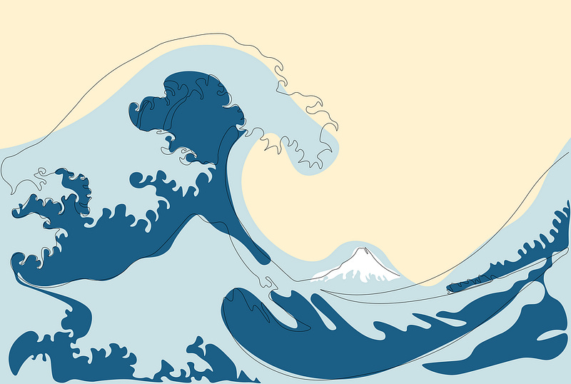 The great wave — illlustration