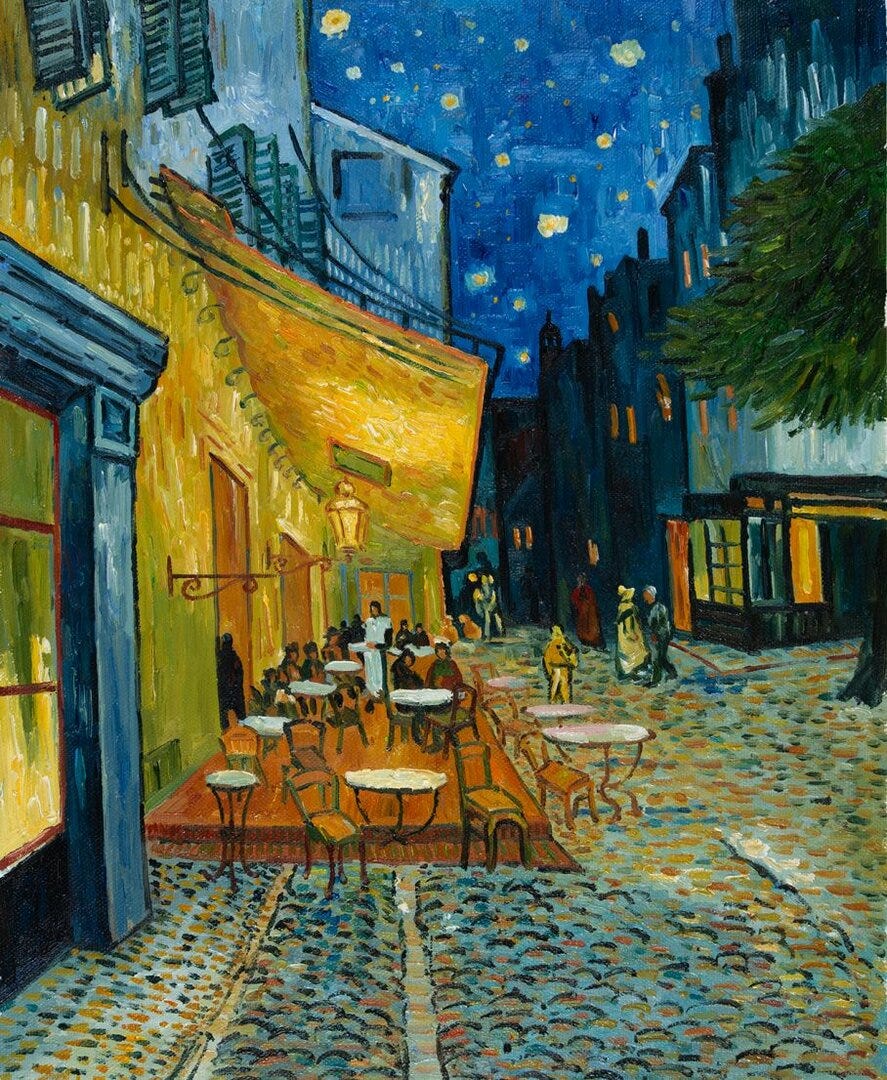 Cafe Terrace at Night Van Gogh reproduction for sale | Van Gogh Studio