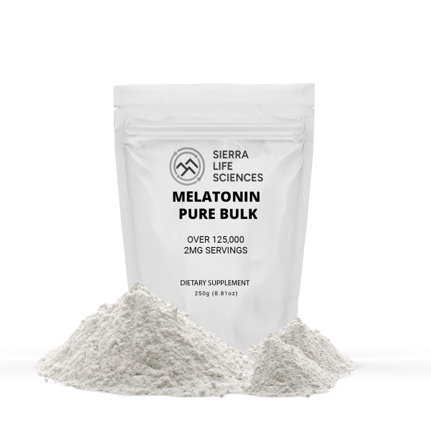 Amazon.com: SIERRA LIFE SCIENCES Melatonin | Natural Sleep Aid Bulk Powder  | Custom Dose 2mg - 5mg Replace Capsules (250g - 125,000 Doses) : Health &  Household