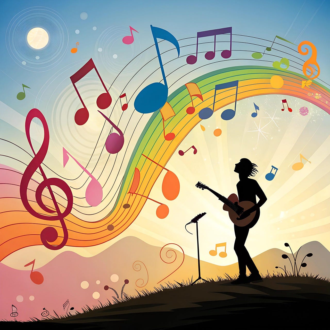 Free ai generated music poster illustration