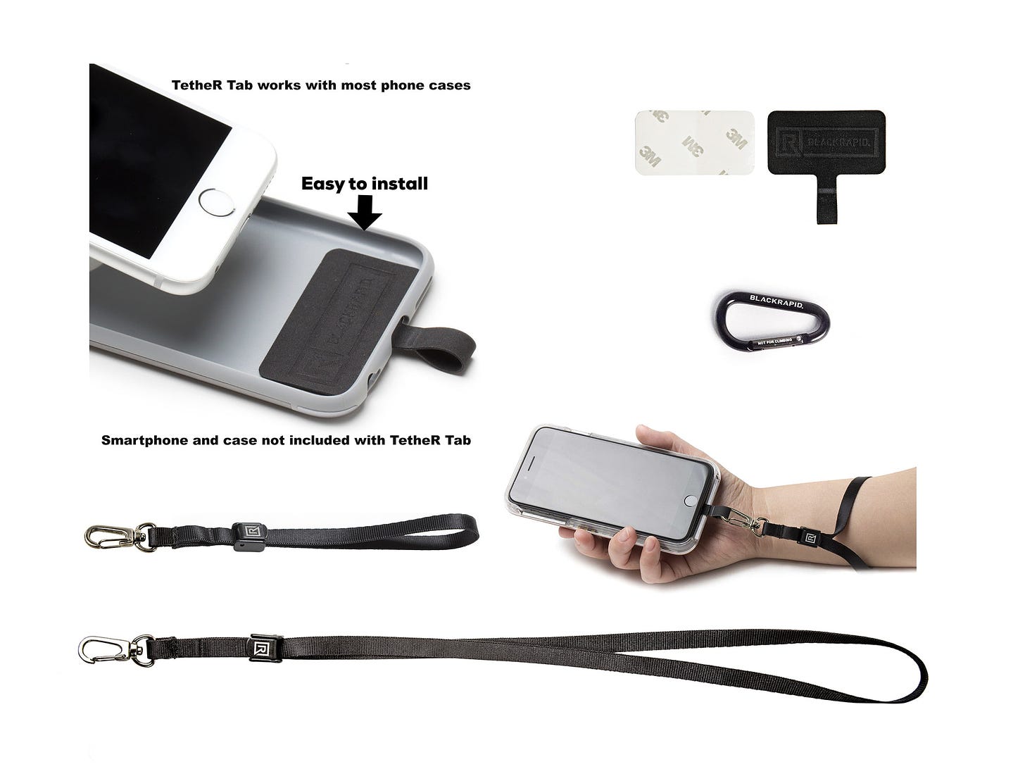 BlackRapid Wander Deluxe Bundle - Tether System For Smartphone in Case -  BLACKRAPID