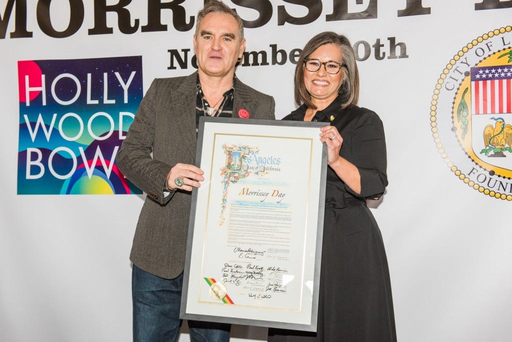 Monica Rodriguez celebrates "Morrissey Day" in Los Angeles in 2017. (photo: Mathew Tucciarone)