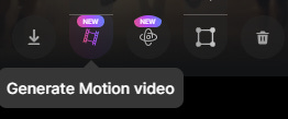 Generate Motion video button on Leonardo