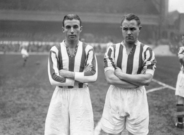 Stoke City FC soccer players, England International Stanley Matthews and Steele.