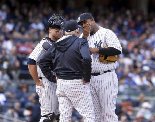 CC Sabathia yankees american league mlb loser 2015