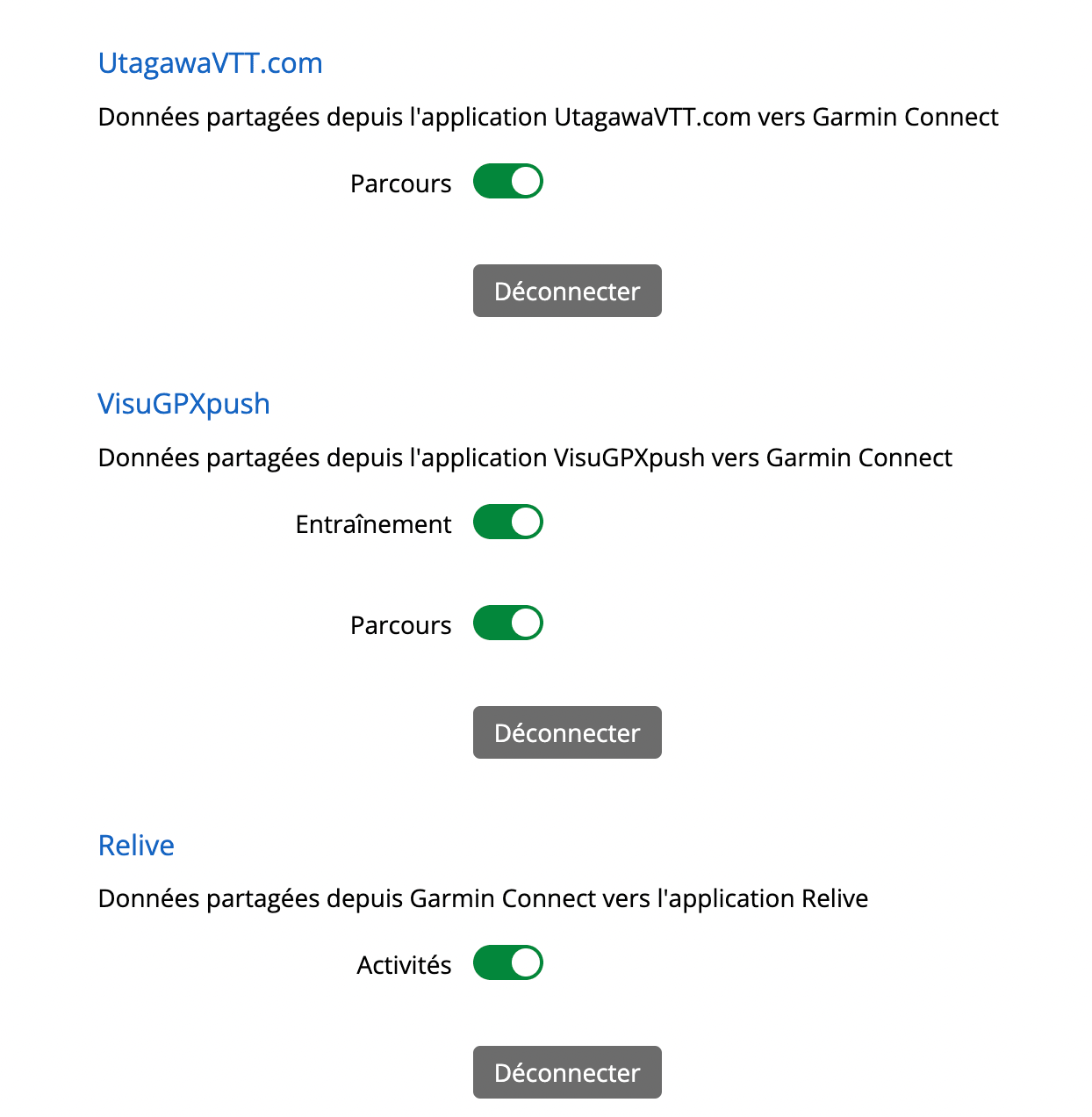 Apps connectées