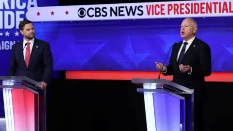 Who won the vice presidential debate between Vance and Walz?