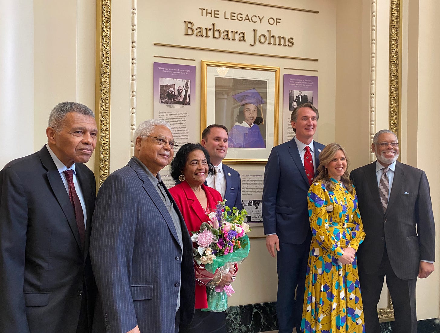 Honoring Barbara Johns with Gov. Glenn Youngkin