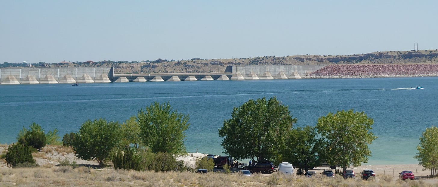 Dam and reservoir for the water supply for Pueblo, Colorado