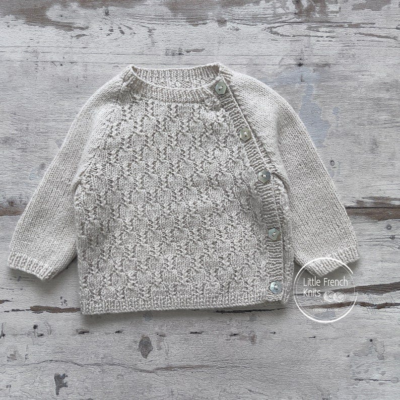 Knitting Pattern Baby Wool Cardigan Instructions in English PDF Sizes Newborn to 4 years image 3