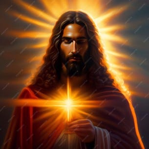 Jesus & shining star