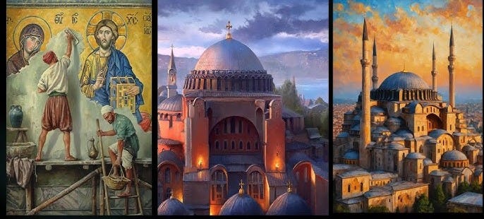 How the Hagia Sophia became from the Biggest Church in the World to a  Mosque - YouTube