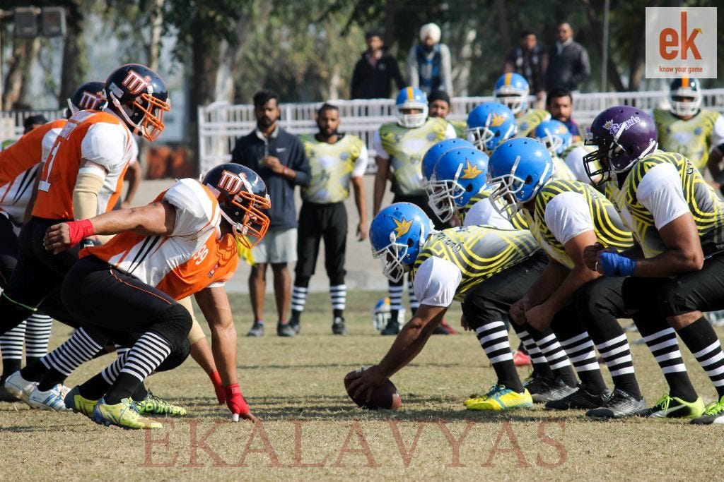 GNDU-vs-Chandigarh-University-closing-in-on-the-line-of-scrimmage-2