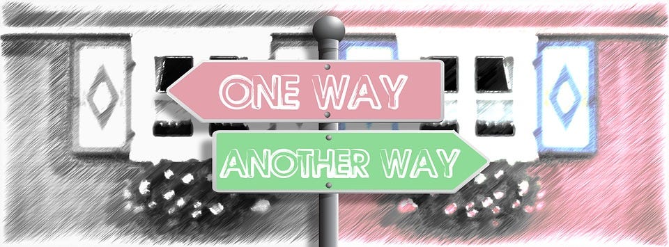 Free One Way Street Decisions illustration and picture