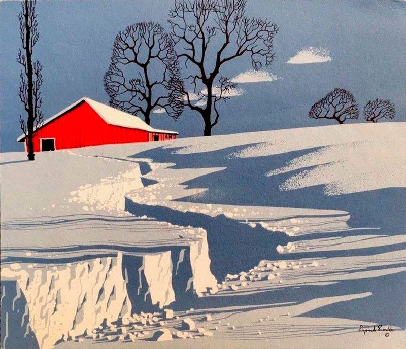 Eyvind Earle - Path in Snow