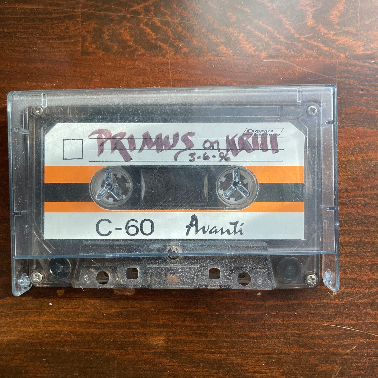 C-60 Avanti cassette tape | PRIMUS on KRUI 3-6-96