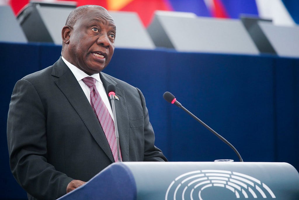 South African President Cyril Ramaphosa addresses the Parl… | Flickr