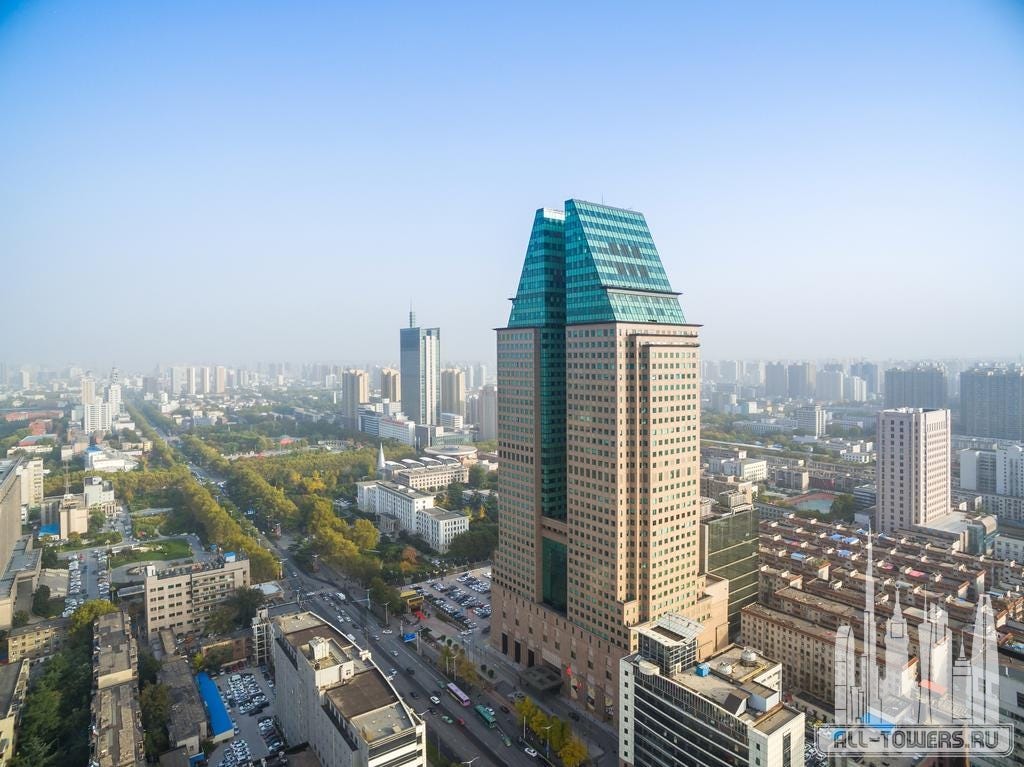 Небоскрёб Yuda International Trade Center (Высота 199,5 м.) в Чжэнчжоу,  Китай - Фотографии, описание, адрес