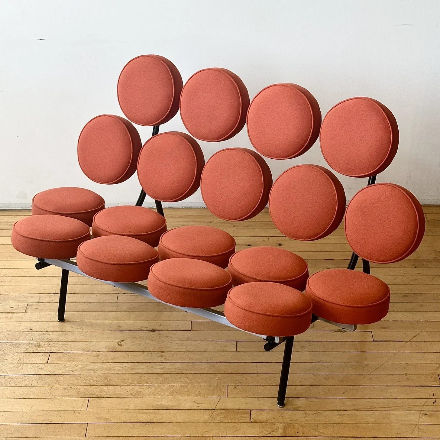 2000 George Nelson Marshmallow Sofa Vintage Reissue Couch Eames Era Global S&H - Picture 1 of 10