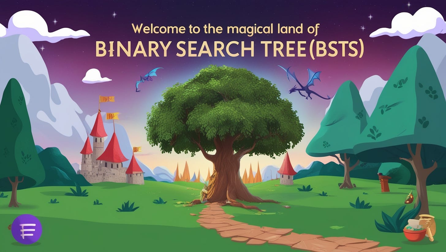 Hey there, brave learner! 🏰 Welcome to the magical land of Binary Search Trees (BSTs). Don’t worry, we won’t ask you to slay dragons 🐉, but by the end of this adventure, you’ll be navigating through trees like a pro 😎. Grab your sword (or keyboard), because we’re diving into one of the coolest data structures in programming. Let’s start from the beginning! Imagine you’re the ruler of a kingdom. Your kingdom has many villages, and you need to visit them often. But instead of wandering aimlessly, you’ve decided to build roads in a very logical way so you can always find the shortest path. This well-organized system is like a Binary Search Tree!