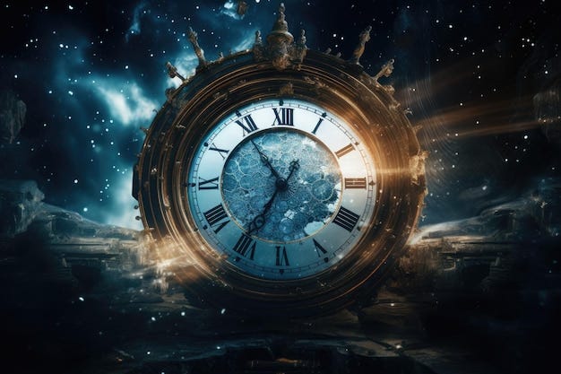 Time concept with clock and planets in space Elements of this image  furnished by NASA Passage of time with a clock in space AI Generated |  Premium AI-generated image