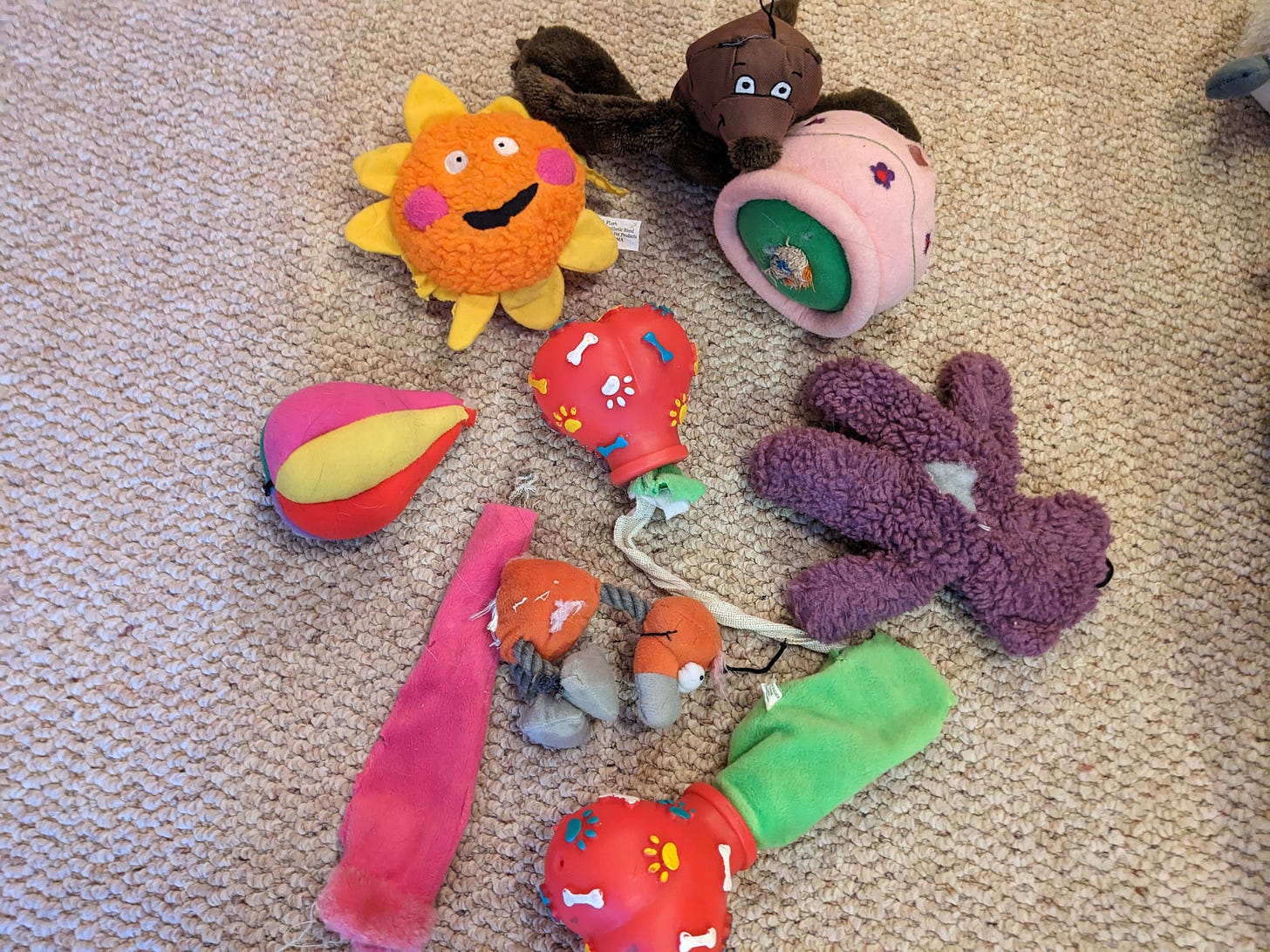 Collection of toy remnants