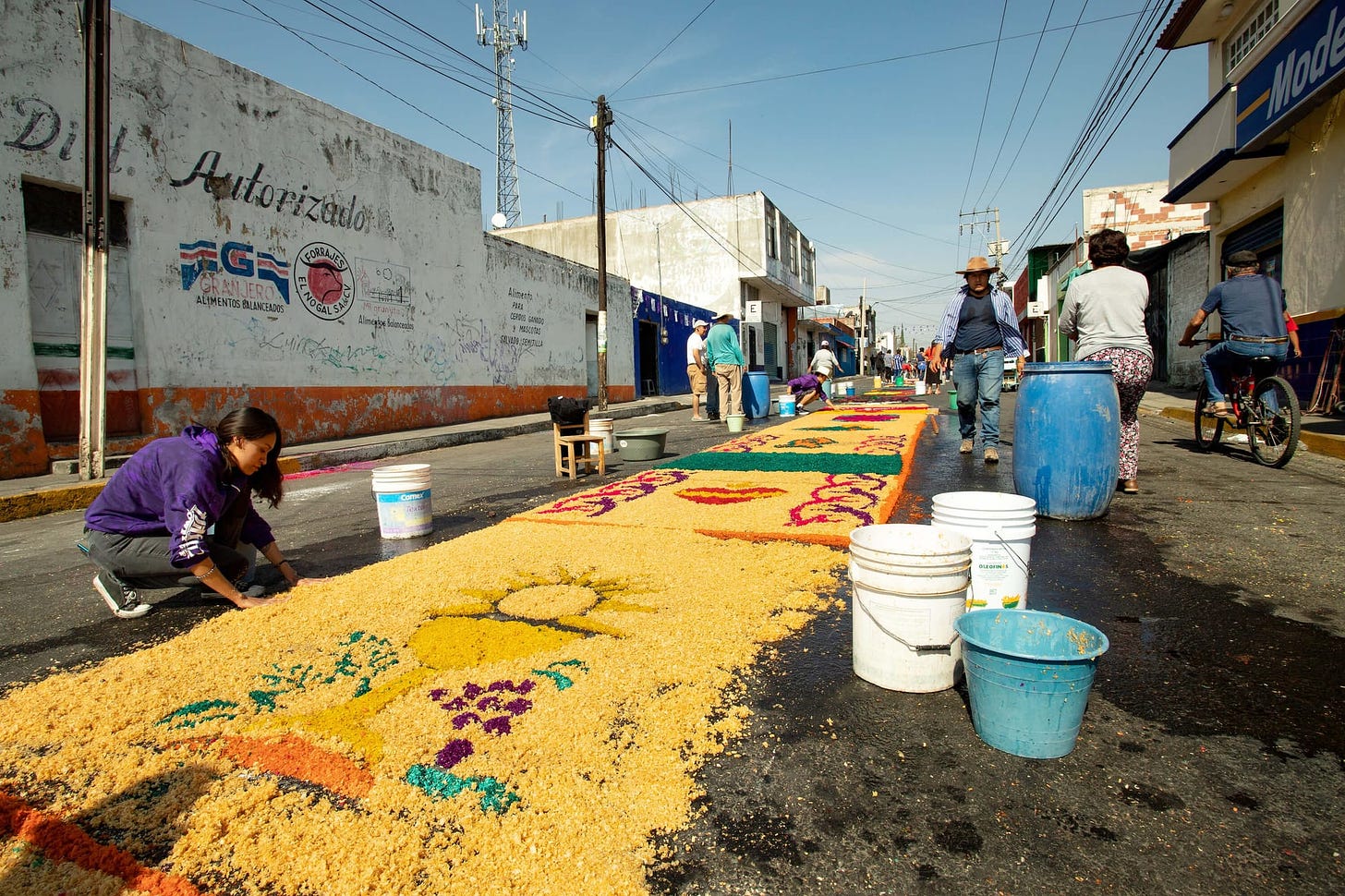 Los Engrillados of Atlixco: Mexican men in shackles with cacti stuck in their skin walk in pain to wash away their sins