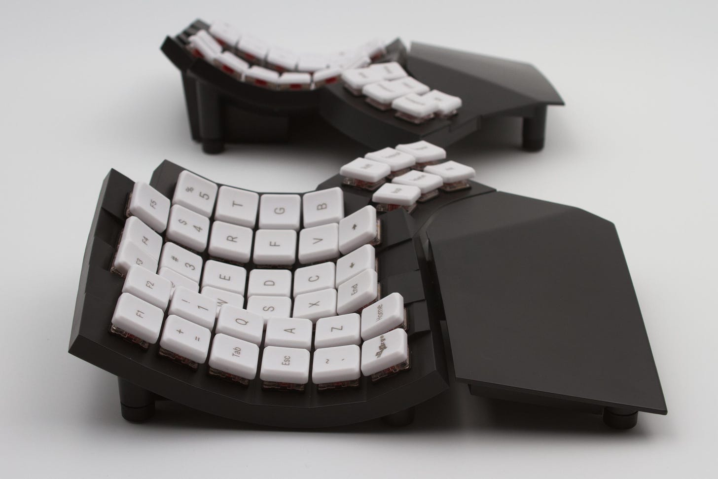 Glove-80 keyboard side profile view