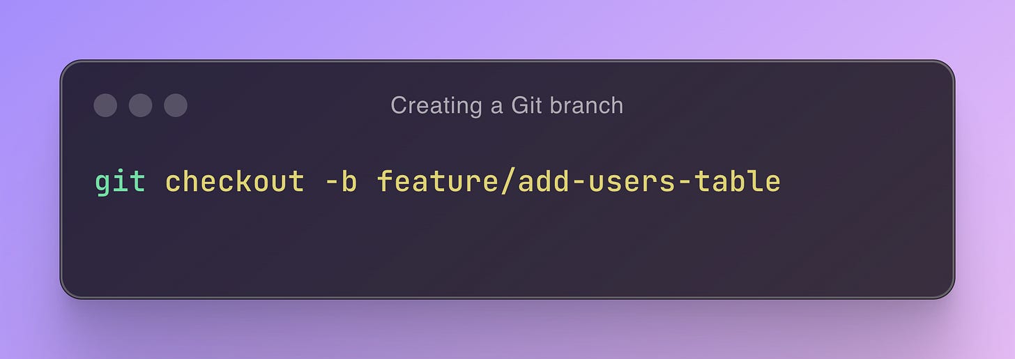 Creating a Git branch