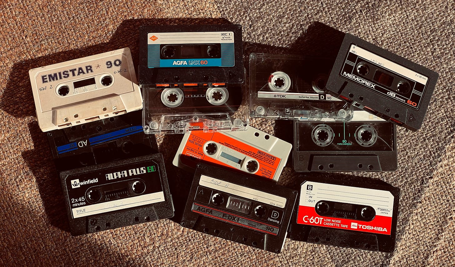 A selection of cassette tapes