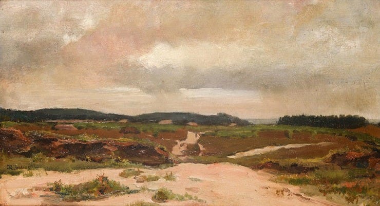 'Duingezicht' - olieverf op board: Daniël Jordens