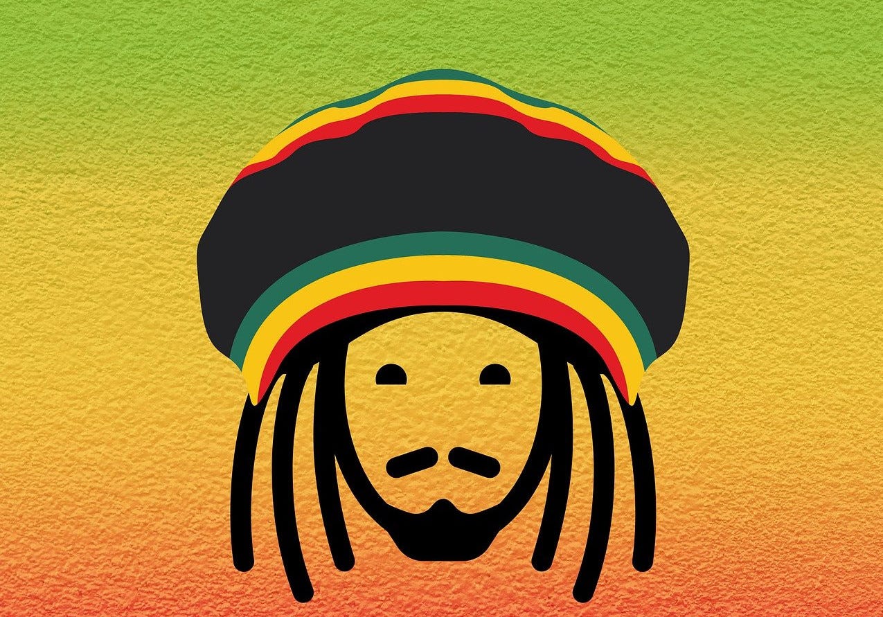 Stylized image of a Rastafarian.