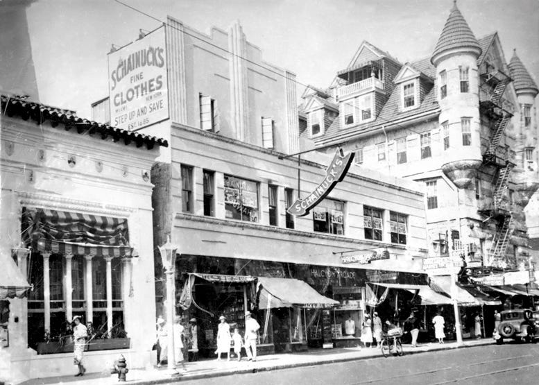 Cover: Halcyon Arcade on Flagler Street in 1935.