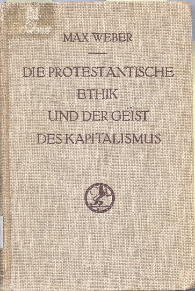 Die protestantische Ethik und der Geist des Kapitalismus original cover 1 