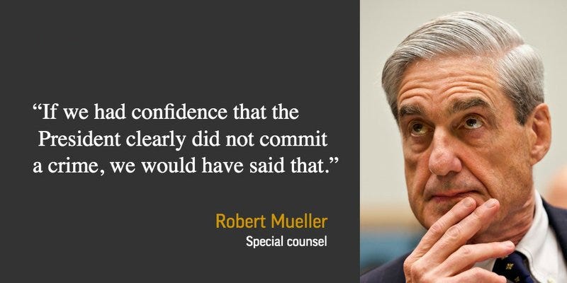 muller confident trump was not guilty statement