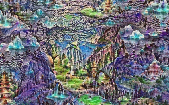 Another deep dream example that looks like a purple abstract painting