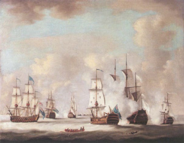 The Battle of Lagos Bay, 1759 by Richard Paton on artnet