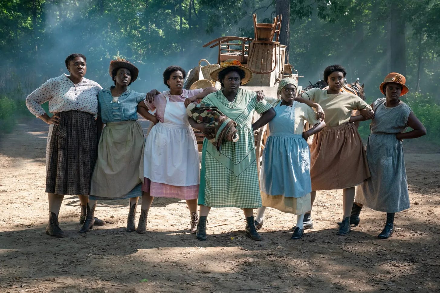 Danielle Brooks as Sofia with the cast of The Color Purple (2023.)