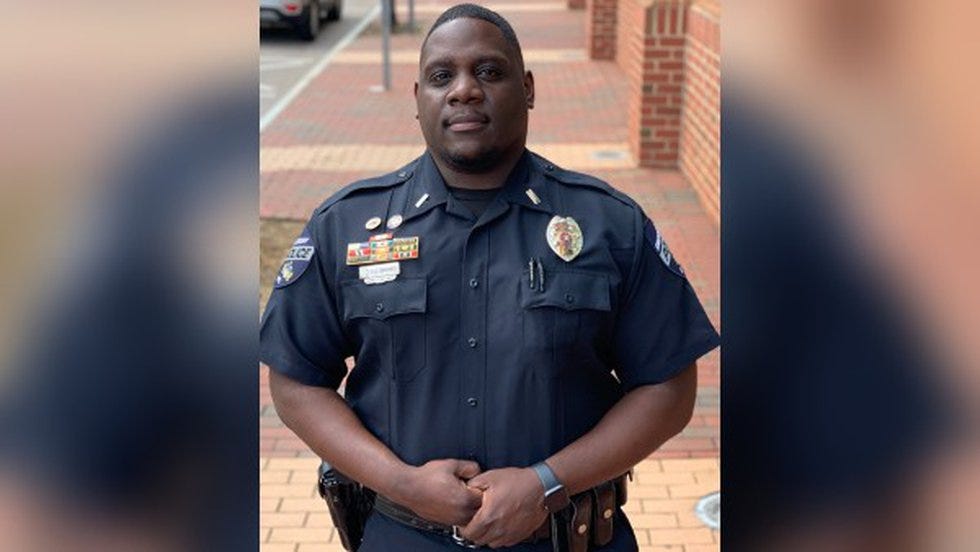Salisbury Police Lt. Corey Brooks is being honored after he rescued a truck driver from the...