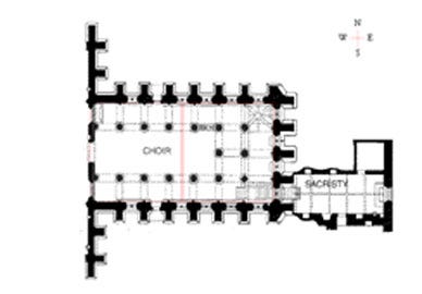 72 x 36-foot double square ground plan of Rosslyn Chapel, highlighted in red. Plan originally printed in James Murray’s ‘An Account of The Chapel Of Roslin 1778’. 72 x 36-foot double square ground plan of Rosslyn Chapel, highlighted in red. Plan originally printed in James Murray’s ‘An Account of The Chapel Of Roslin 1778’.