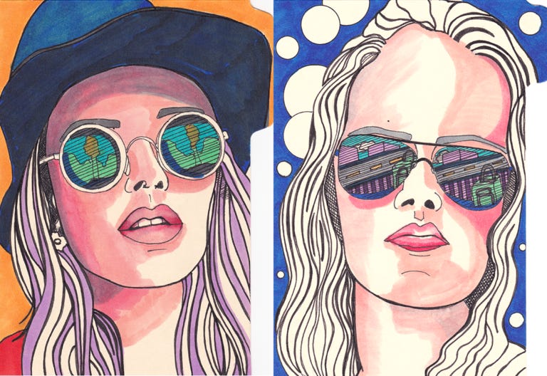 Samples from ICAD 2018, sunglasses series by Amy Cowen for ICAD