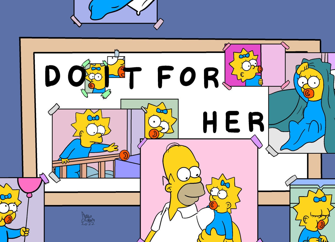Fallo per lei - Stampa artistica - Ispirata ai Simpson