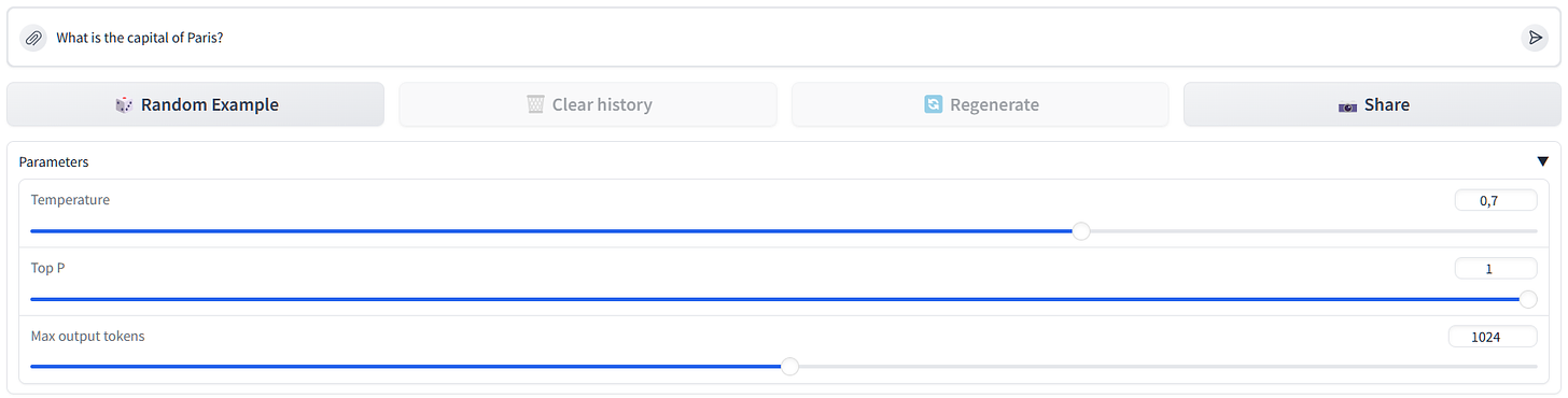 LMSYS Chatbot Arena prompt input and model settings