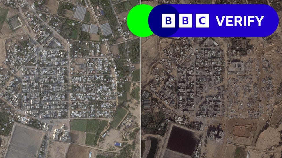 Nearly 100,000 Gaza buildings may be damaged, satellite images show - BBC  News