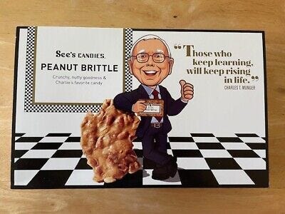 2024 Berkshire Hathaway Large See's Candies Box of Peanut Brittle Charlie Munger | eBay