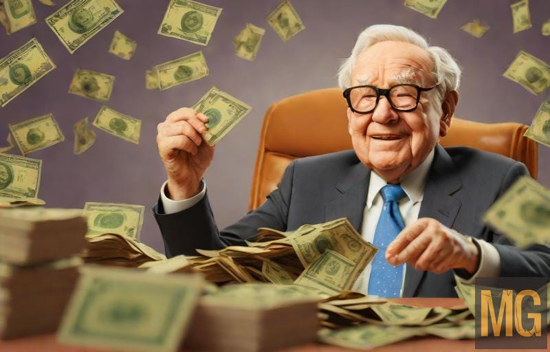 Warren Buffett contando dinero
