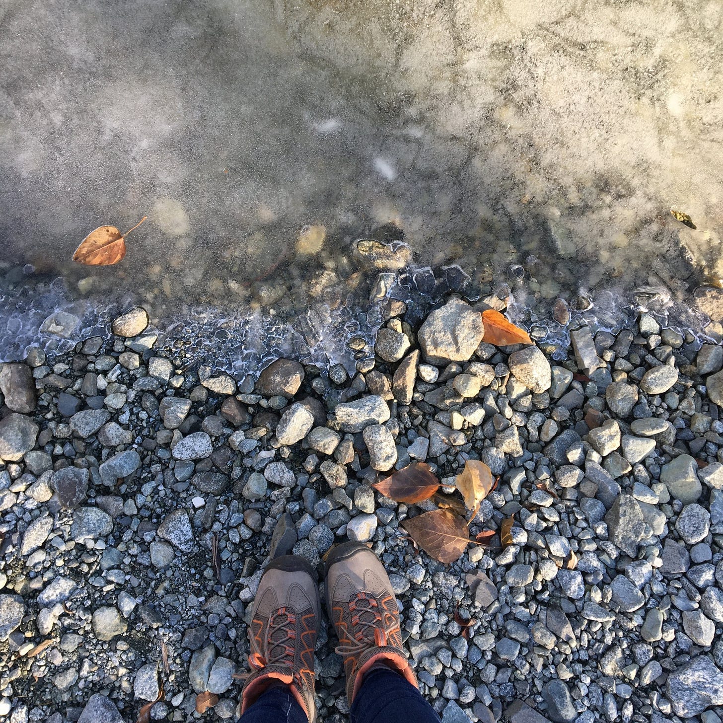 hiking boots at hart lake